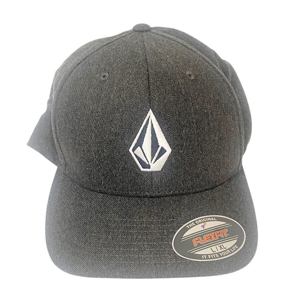 Volcom Full Stone Heather Grey Flexfit‎ Large/XL Fitted Hat NEW